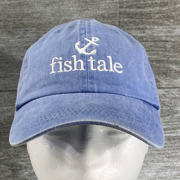 Lenny & Joes Fish Tale Feeding Frenzy Adjustable Leather Strap Back Hat Anchor - Picture 15 of 16